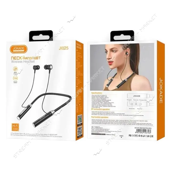 Bluetooth наушники Jokade JI025 черный