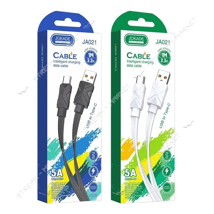 Кабель Jokade JA021 Type-C 5A 1m Silicone черный                                                    
