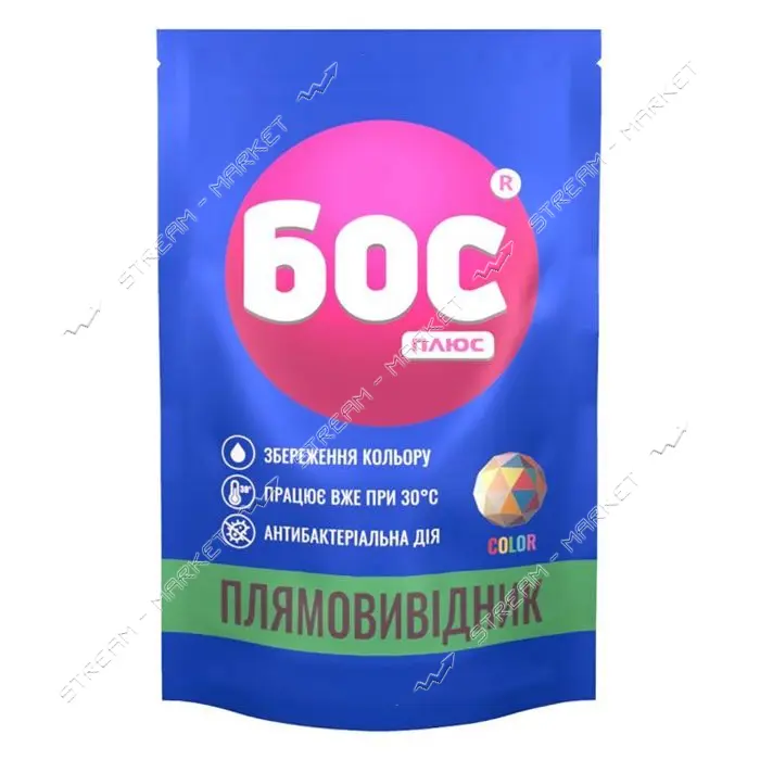 Пятновыводитель БОС плюс Color кислородный для цветных тканей 200г