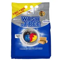 Порошок для стирки Wash and Free универсальный со стружкой хозяйственного мыла 2.6кг                