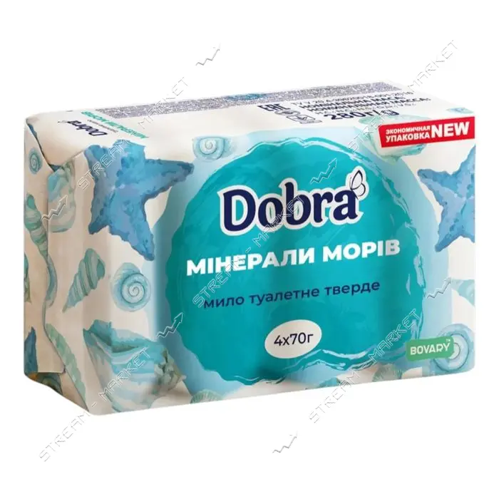 Мыло туалетное Bovary Dobra Минералы морей 4х70г                                                    