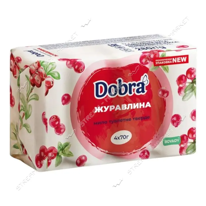 Мыло туалетное Bovary Dobra Клюква 280г                                                             