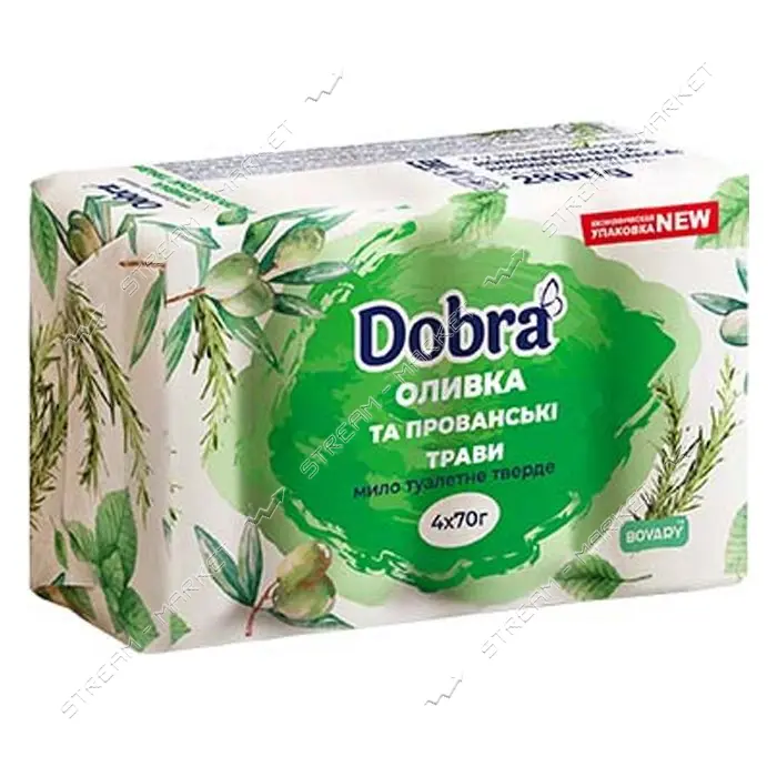 Мыло туалетное Bovary Dobra Оливка и прованские травы 4х70г