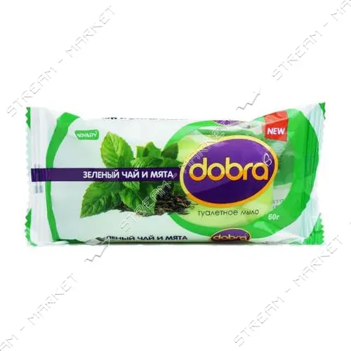 Мыло туалетное Bovary Dobra Зеленый чай и мята 60г