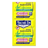 Пластины от комаров Чистый Дом для электрофумигатора с запахом эвкалипта 10шт                       