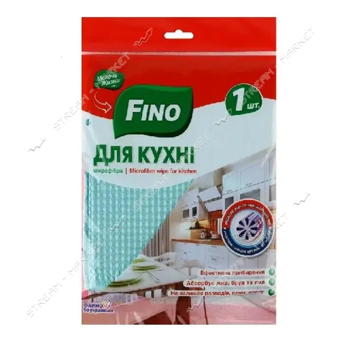 Салфетка из микрофибры FINO для кухни 1шт                                                           