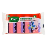 Губки кухонные FINO Спецэффект антибактериальные 4шт
