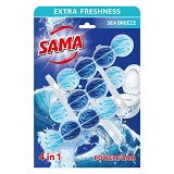 Блок для очистки унитаза SAMA Морская свежесть 3х65г
