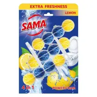 Блок для очистки унитаза SAMA Лимон 3х65г                                                           