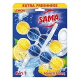 Блок для очистки унитаза SAMA Лимон 2х65г                                                           