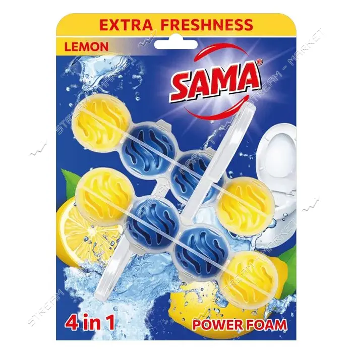 Блок для очистки унитаза SAMA Лимон 2х65г                                                           