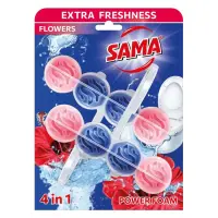 Блок для очистки унитаза SAMA Цветочная свежесть 2х65г                                              