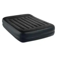 Надувной матрас Intex двухместный Pillow Rest Raised 152х203х42см встроенный электронасос 64124     