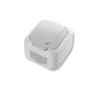 Розетка Viko 5508 Palmiye Water Proof с заземлением серая                                           