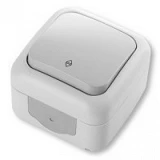 Выключатель проходной Viko 5504 Palmiye Water Proof серый                                           