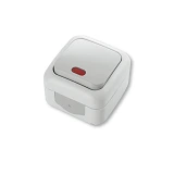 Выключатель Viko 5519 Palmiye Water Proof с подсветкой серый                                        