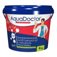 Хлор для бассейна AquaDOCTOR быстрого действия Шок 4кг таблетки 20г                                 