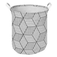 Корзина Idea Home TC-38 круглая тканевая Geometry 35x45см                                           
