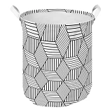 Корзина Idea Home TC-39 круглая тканевая Geometry 40x50см