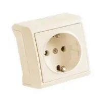 Розетка Viko VERA 1208 із заземленням крем                                                          