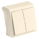 Выключатель двухклавишный Viko VERA 1202 крем