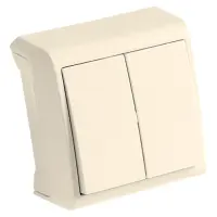 Выключатель двухклавишный Viko VERA 1202 крем                                                       