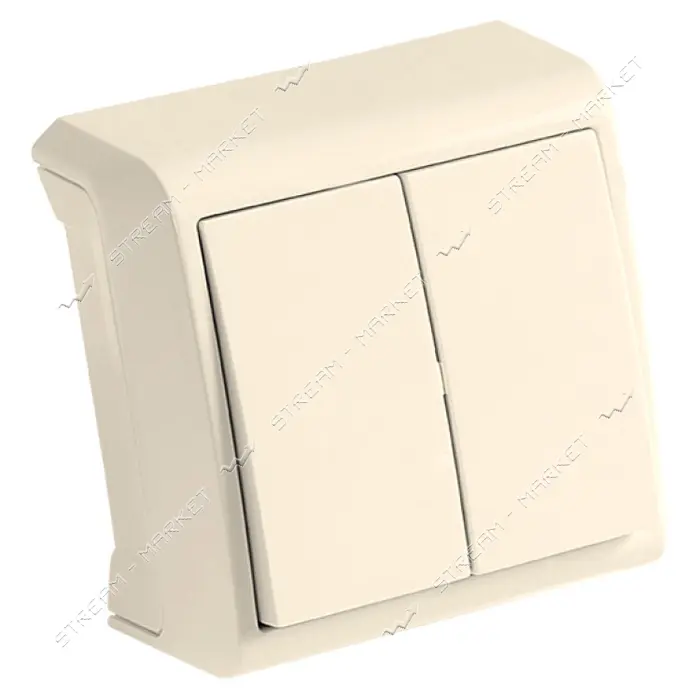 Выключатель двухклавишный Viko VERA 1202 крем