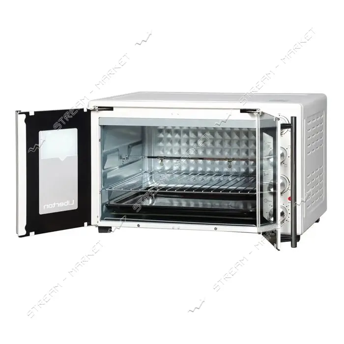 Электродуховка Liberton LEO-500 50л конвекция вертел подсветка White                                