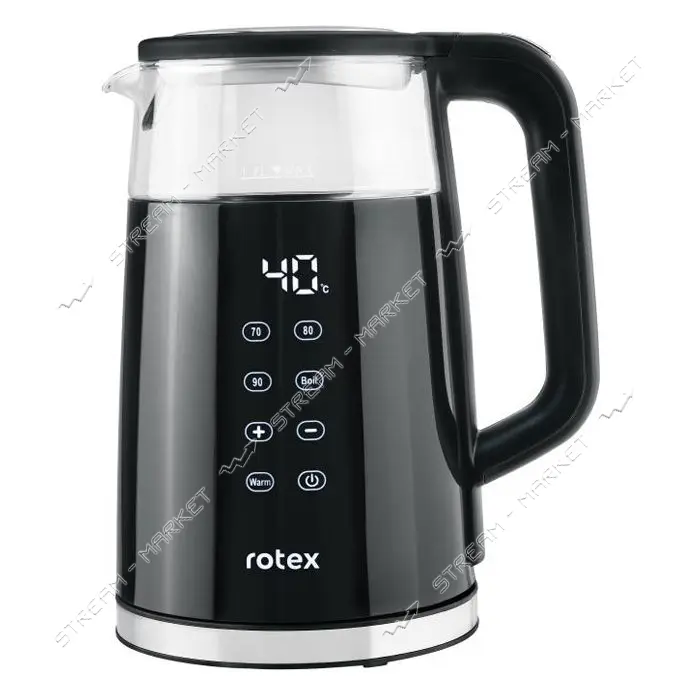 Электрочайник Rotex RKT86-GB Smart 2200Вт 1.7л стекло
