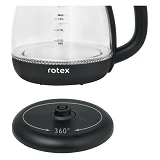 Электрочайник Rotex RKT80-B 1100Вт 1л стекло