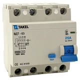 Устройство защитного отключения Takel ВДТ-63 4P 40А 30мА                                            