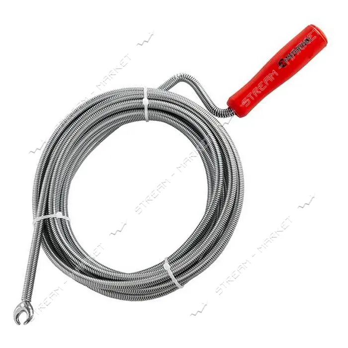 Трос для чистки труб Intertool HP-1006 9ммх5м пробивной наконечник                                  