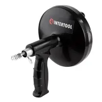 Инструмент для чистки труб Intertool HP-1008 трос 6ммх4м крученый заостренный наконечник            