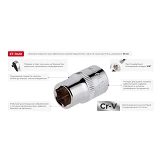 Головка шестигранная Intertool ET-0410 3/8 10мм Cr-V STORM                                          