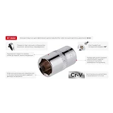 Головка шестигранная Intertool ET-0412 3/8 12мм Cr-V STORM