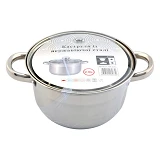 Кастрюля 2.6л нержавейка сфер стекл/кр ZB-2.6 C