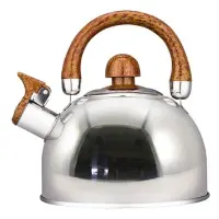 Чайник нержавійка 3л зі свистком нержавійка кришка ZB 001/3 коричнева ручка                         