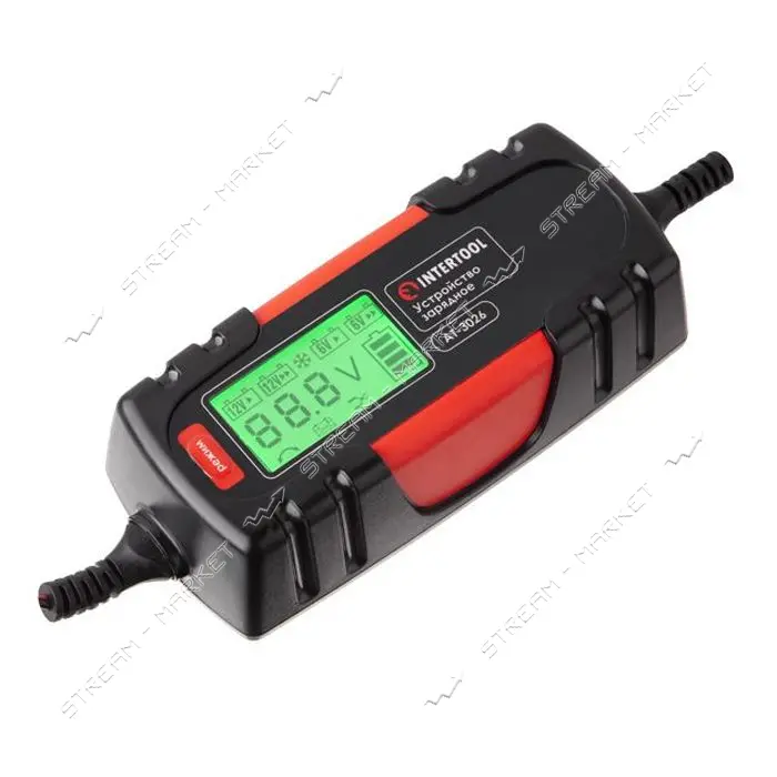 Зарядное устройство Intertool AT-3026 6/12В 1/4.5А 230В зимний режим зарядки аккум 1.2-120а/ч