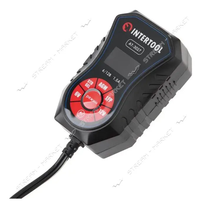 Зарядное устройство Intertool AT-3027 6/12В 1.5А 230В зимний режим дисплей                          