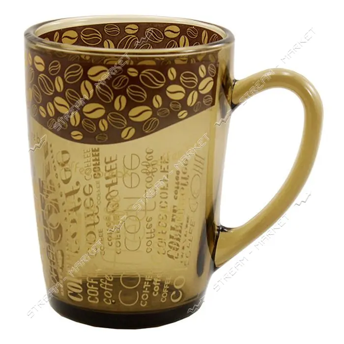Чашка 330мл декорированная White coffe дымная