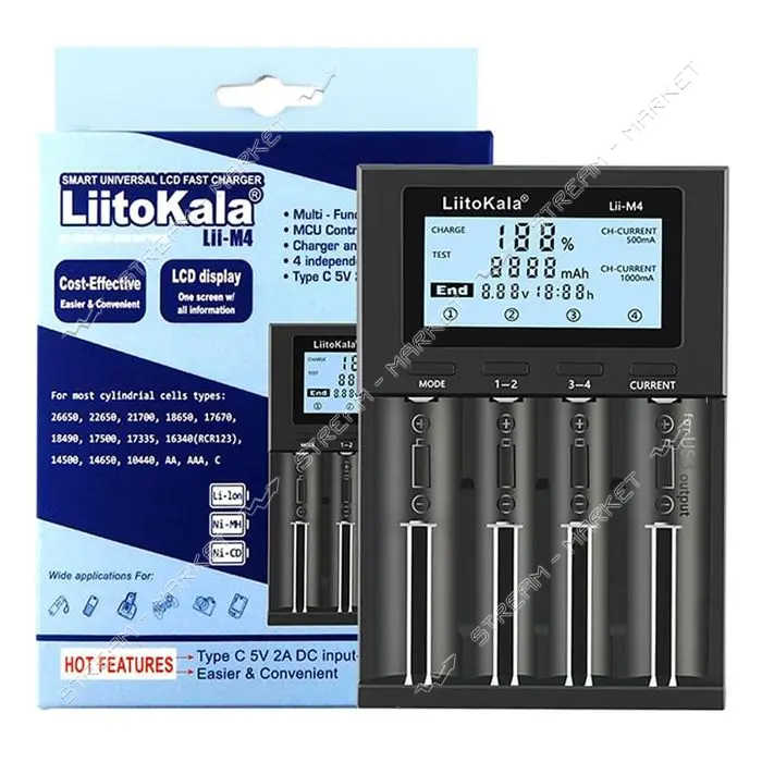 Зарядное устройство LiitoKala Lii-M4 4 канала                                                       