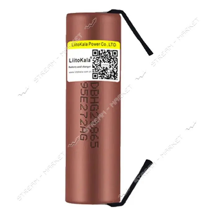 Аккумулятор LiitoKala HG2-N Li-ion 18650 3000mAh 3.7V высокотоковый с контактами для пайки