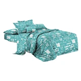 Постельное белье Textile House Бязь 65 180х210см двухспальное бязь Love на голубом