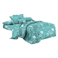 Постельное белье Textile House Бязь 65 180х210см двухспальное бязь Love на голубом                  
