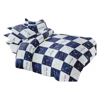 Постельное белье Textile House Бязь 65 180х210см двухспальное серо-синяя клетка                     