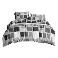 Постільна білизна Textile House бязь 65 150х210см полуторна геометрія в темних тонах                