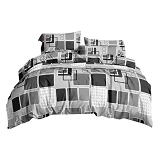 Постельное белье Textile House Бязь 65 200х220см евро геометрия в темных тонах                      