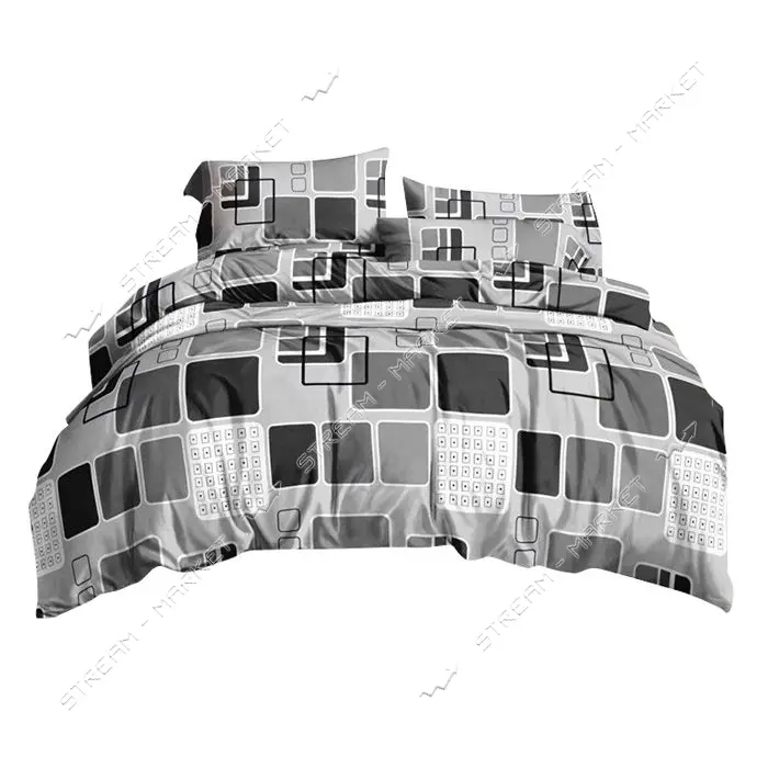 Постельное белье Textile House Бязь 65 200х220см евро геометрия в темных тонах                      