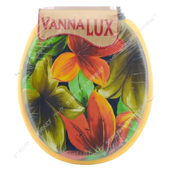Сиденье для унитаза мягкое Vanna Lux оранжевое                                                      