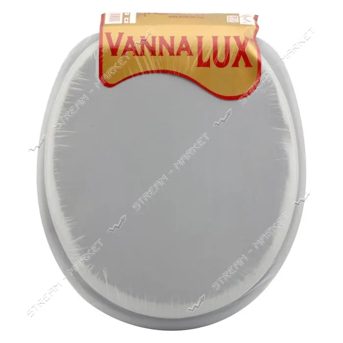 Сиденье для унитаза мягкое Vanna Lux без рисунка серое